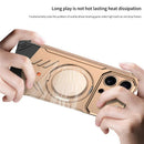 Frameless Magnetic Kickstand Metal Case for iPhone 16 Pro Max