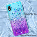Galaxy A10E glitter case – quicksand teal purple shockproof design