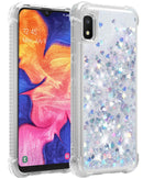 Galaxy A10E glitter case – quicksand teal purple shockproof design