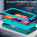 Galaxy A10E heavy duty case – teal rugged with screen protector