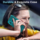 Galaxy A10E heavy duty case – teal rugged with screen protector