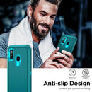 Galaxy A10E heavy duty case – teal rugged with screen protector