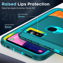Galaxy A10E heavy duty case – teal rugged with screen protector