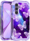 Galaxy S24 5G Case, Three Layer Heavy Duty Sturdy Shockproof Full Body Protection Rugged Hard PC Soft TPU Bumper Case