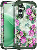 Galaxy S24 5G Case, Three Layer Heavy Duty Sturdy Shockproof Full Body Protection Rugged Hard PC Soft TPU Bumper Case
