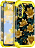 Galaxy S24 5G Case, Three Layer Heavy Duty Sturdy Shockproof Full Body Protection Rugged Hard PC Soft TPU Bumper Case