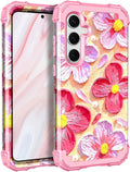 Galaxy S24 Plus 5G Case Shockproof 3 in 1 Full Body Protective Cute Oil Cover Case