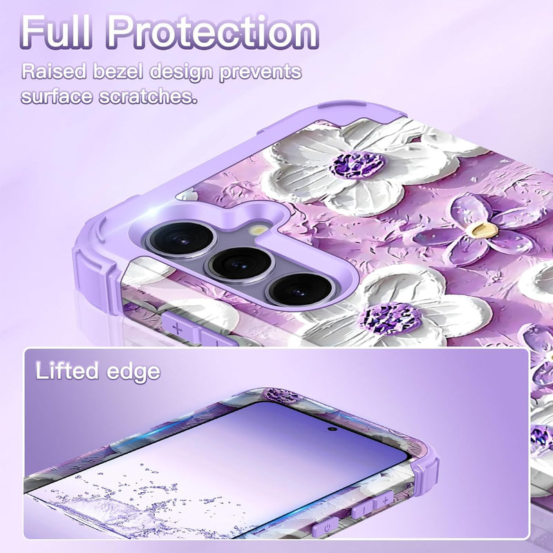 Galaxy S24 Plus 5G Case Shockproof 3 in 1 Full Body Protective Cute Oil Cover Case - Gorilla Cases