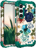 Galaxy S24 Rubber Bumper Hard Plastic Hybrid Protective Case