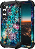 Galaxy S24 Rubber Bumper Hard Plastic Hybrid Protective Case