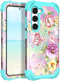 Galaxy S24 Rubber Bumper Hard Plastic Hybrid Protective Case