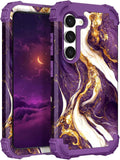 Galaxy S24 Rubber Bumper Hard Plastic Hybrid Protective Case