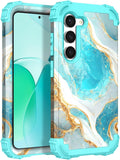 Galaxy S24 Rubber Bumper Hard Plastic Hybrid Protective Case