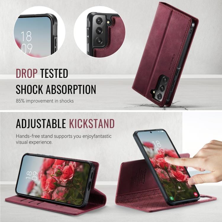 Galaxy S24+ / S25+ Blocking Detachable Wallet Leather Phone Case