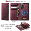 Galaxy S24+ / S25+ Blocking Detachable Wallet Leather Phone Case