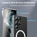 Galaxy S24 Ultra Metal Case Shockproof Metal Bumper Protector,Silver