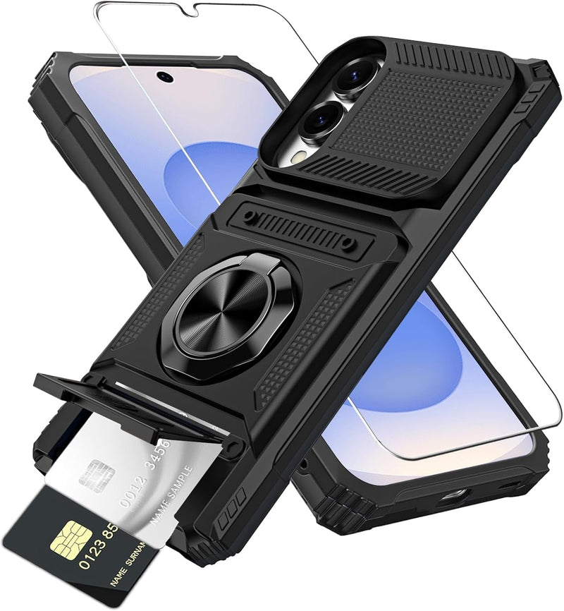 Galaxy S25 Edge Wallet Ring Credit Case