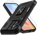 Galaxy S25 Plus Slide Camera Cover Ring Kickstand Military Grade Case