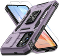 Galaxy S25 Plus Slide Camera Cover Ring Kickstand Military Grade Case