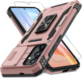 Galaxy S25 Plus Slide Camera Cover Ring Kickstand Military Grade Case