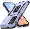 Galaxy S25 Plus Slide Camera Cover Ring Kickstand Military Grade Case