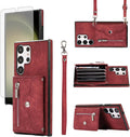 Galaxy S25 Ultra Credit Card Holder Leather Wallet Case Cover