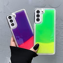 Galaxy S25 Ultra Glow in The Dark Quicksand Liquid Fluorescent Case
