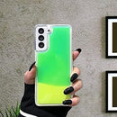 Galaxy S25 Ultra Glow in The Dark Quicksand Liquid Fluorescent Case