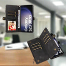 Galaxy S25 Ultra Leather Flip Wallet Phone Case