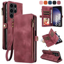 Galaxy S25 Ultra Leather Flip Wallet Phone Case