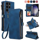 Galaxy S25 Ultra Leather Flip Wallet Phone Case