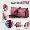 Galaxy S26 Leather Case Zipper 10 Card Slots Phone Cover with Straps