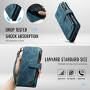 Galaxy S26 Phone Leather Case with Strap Zipper Multiple Card Holder