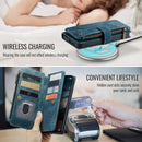 Galaxy S26 Phone Leather Case with Strap Zipper Multiple Card Holder