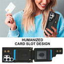 Galaxy S26 Ultra Case Kickstand Card Slots Leather Coated TPU Cover