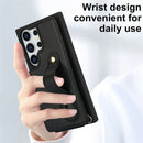 Galaxy S26 Ultra Case Kickstand Card Slots Leather Coated TPU Cover