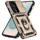 Galaxy S26 Ultra Case PC + TPU Phone Cover with Lens Protection Kickstand
