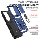 Galaxy S26 Ultra Case PC + TPU Phone Cover with Lens Protection Kickstand