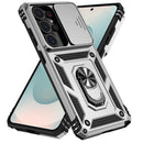 Galaxy S26 Ultra Case PC + TPU Phone Cover with Lens Protection Kickstand