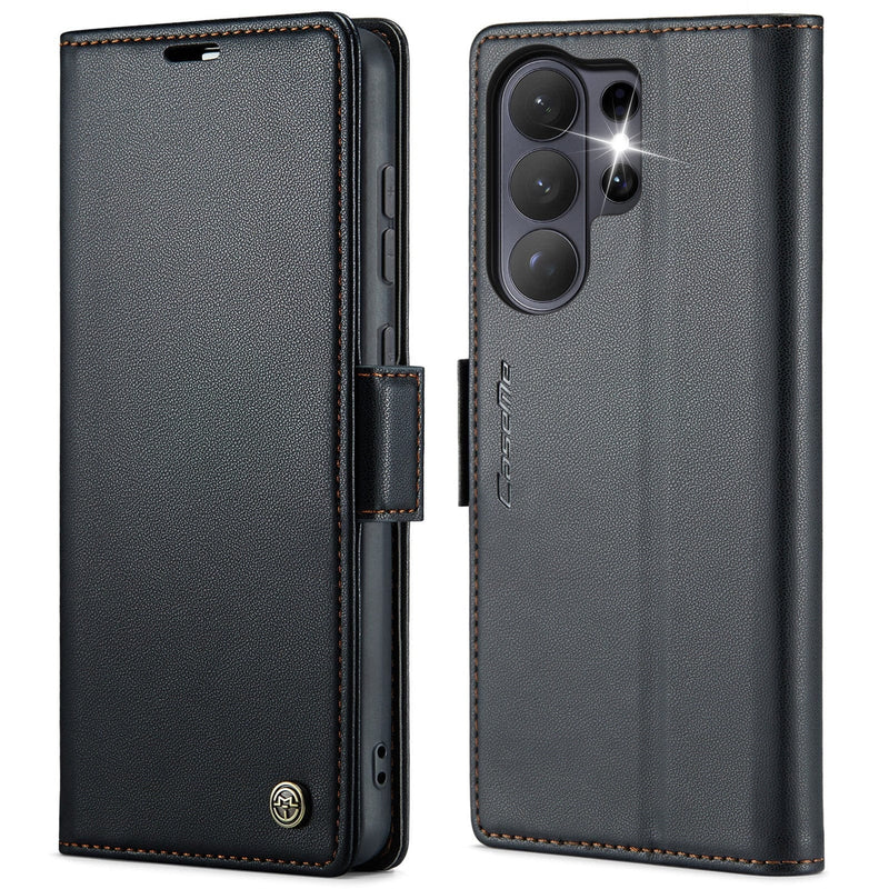 Galaxy S26 Ultra RFID Wallet Case with Magnetic Clasp and Stand