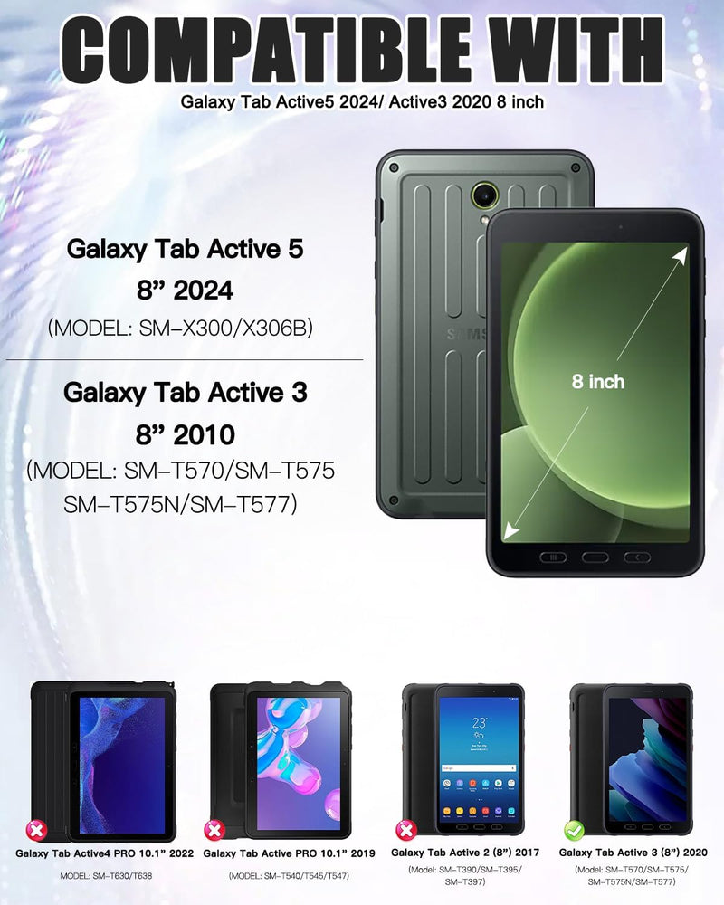 Galaxy Tab Active 5 Heavy Duty Shockproof Drop Protection Silicone Case - Gorilla Cases