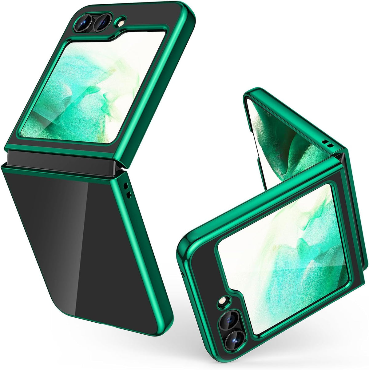 Galaxy Flip5 グリーンケース付き galaxy-z-flip-5-case-slim-hard