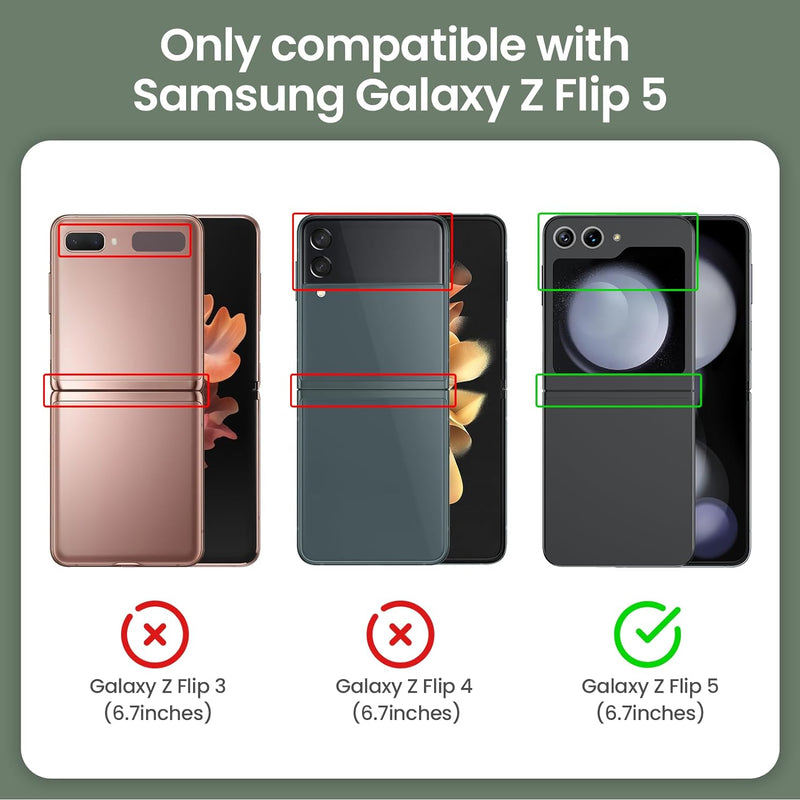 Galaxy Z Flip 5 Samsung Z Flip 5 case Screen Protector Hinge Protection Protective Cover Case - Gorilla Cases