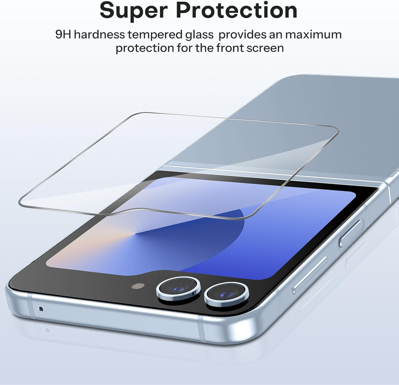 Galaxy Z Flip 6 + 3 Front Tempered Glass Camera Lens Protector Case - Gorilla Cases