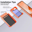 Galaxy Z Flip 6 Hidden Kickstand Built in Front Screen Protector Case