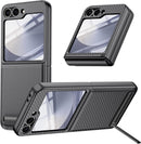 Galaxy Z Flip 6 Hidden Kickstand Built in Front Screen Protector Case
