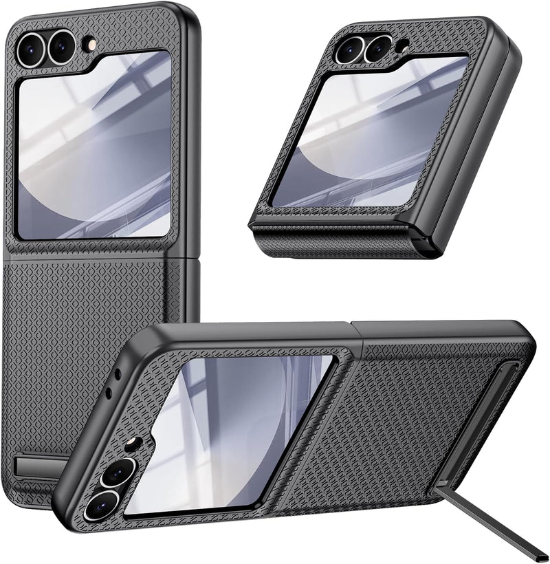 Galaxy Z Flip 6 Hidden Kickstand Built in Front Screen Protector Case - Gorilla Cases