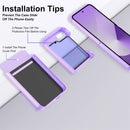 Galaxy Z Flip 6 Hidden Kickstand Built in Front Screen Protector Case