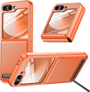Galaxy Z Flip 6 Hidden Kickstand Built in Front Screen Protector Case