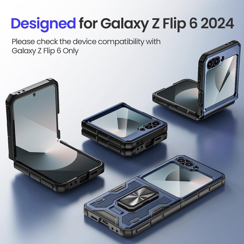 Galaxy Z Flip 6 Magnetic Ring Kickstand Full Body Protective Phone Case - Gorilla Cases